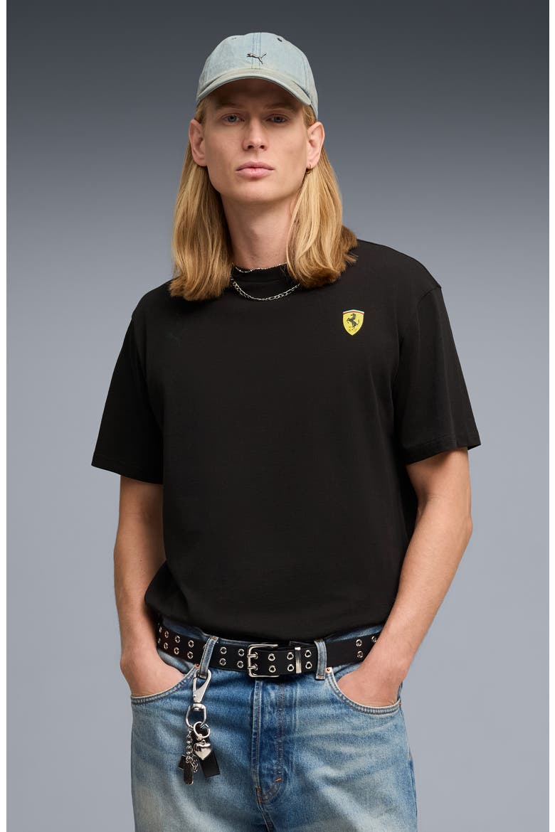 Ferrari Speed Cotton Graphic T-Shirt, Alternate, color, PUMA BLACK