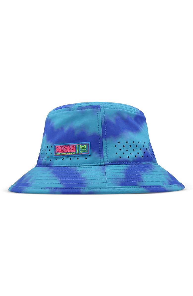 Melin Caddy HYDRO Tie Dye Bucket Hat, Alternate, color, Electric Blue