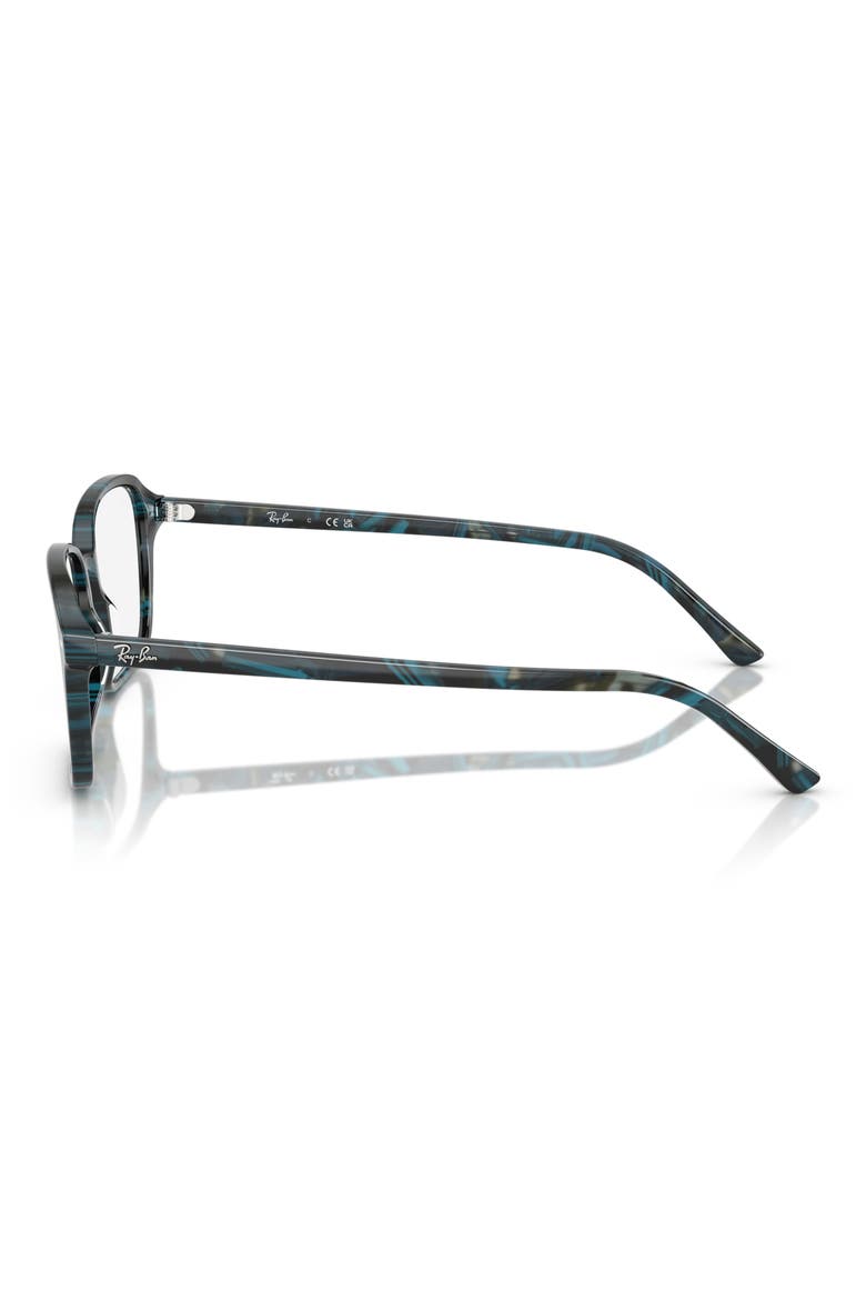 54mm Square Optical Glasses, Alternate, color, ROSE GOLD BLACK