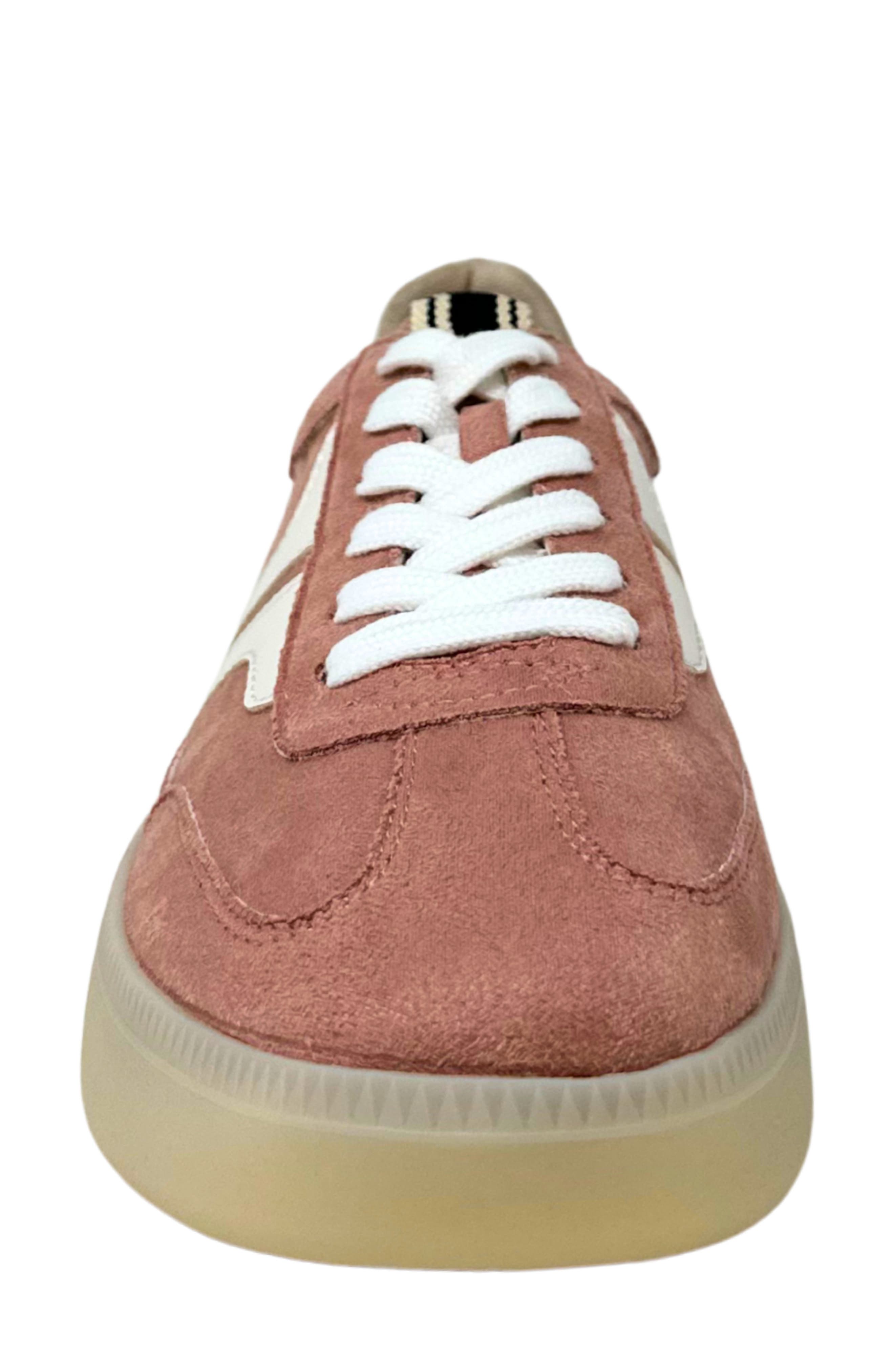 Poppy Sneaker, Alternate, color, DUST PINK SUEDE