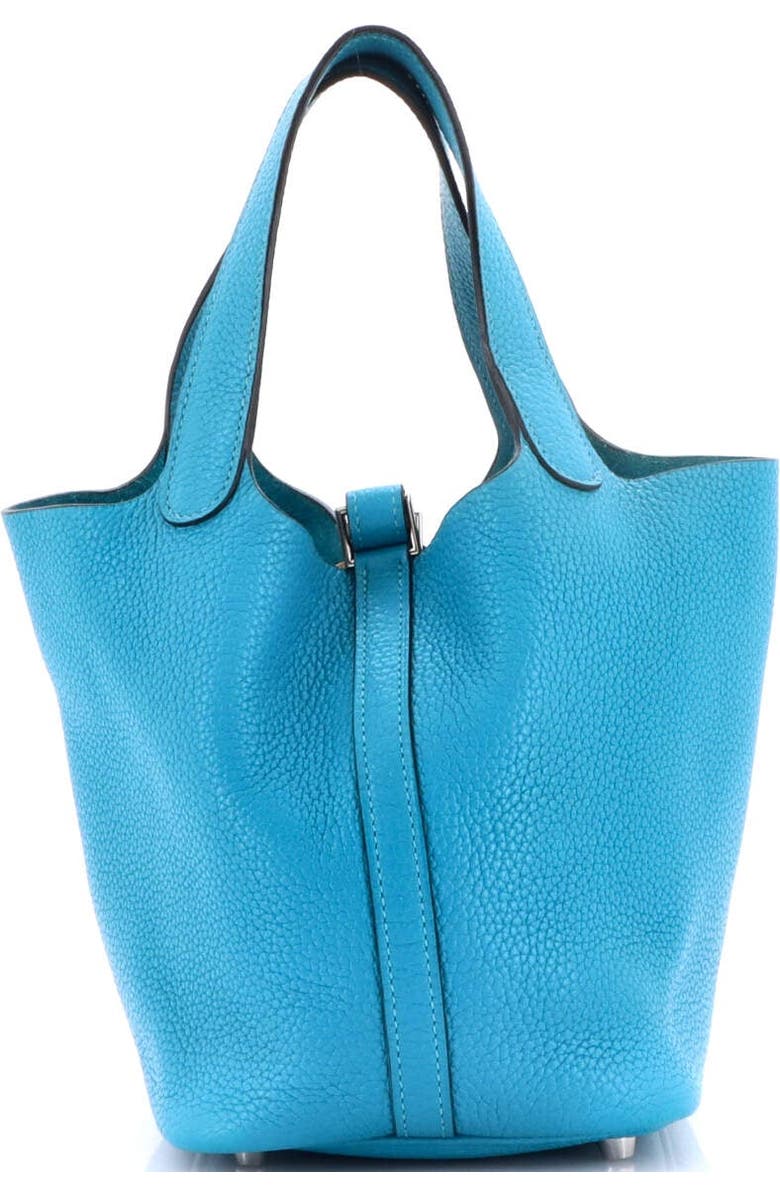 Pre-Owned Hermes Picotin Lock Bag Clemence PM, Alternate, color, Turquoise
