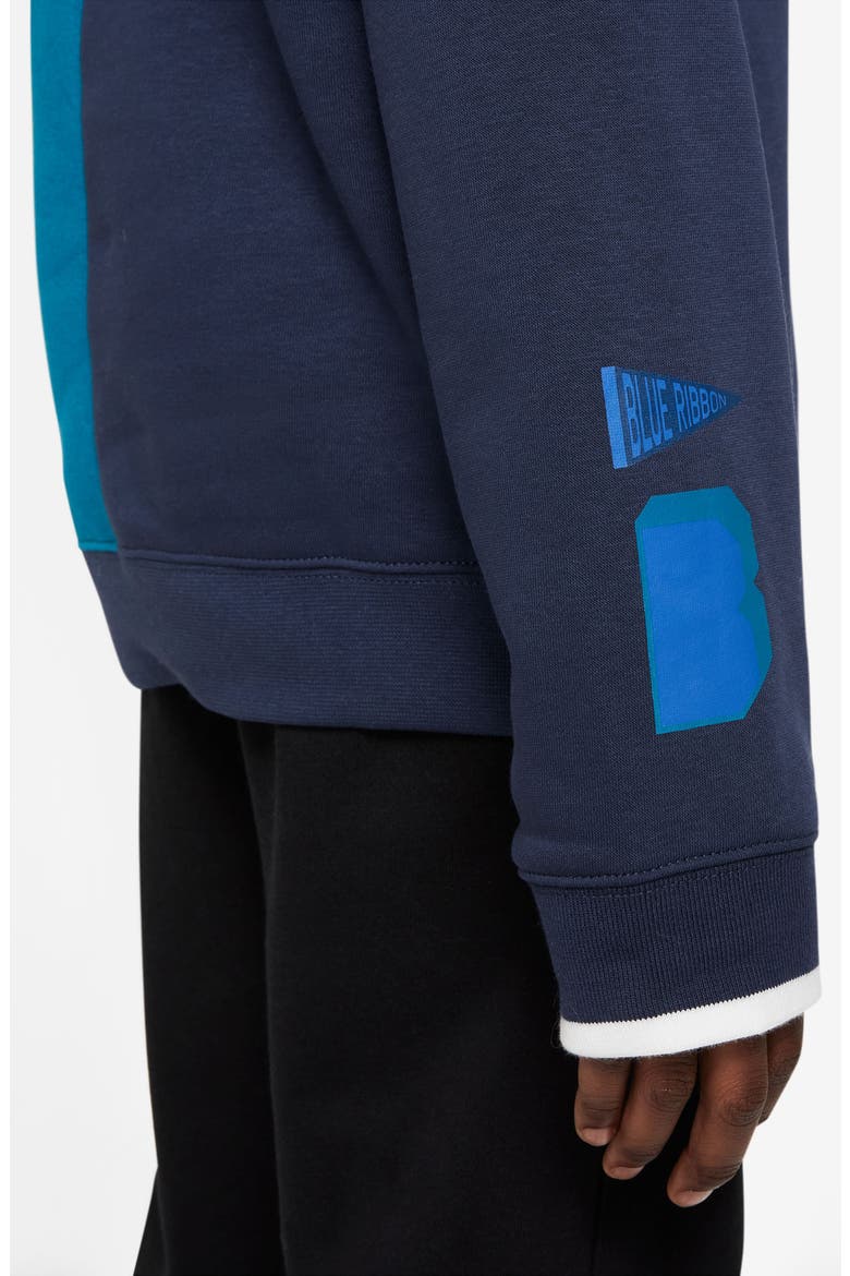 Kids' Sportswear Logo Sweatshirt, Alternate, color, MIDNIGHT NAVY/ BLUE