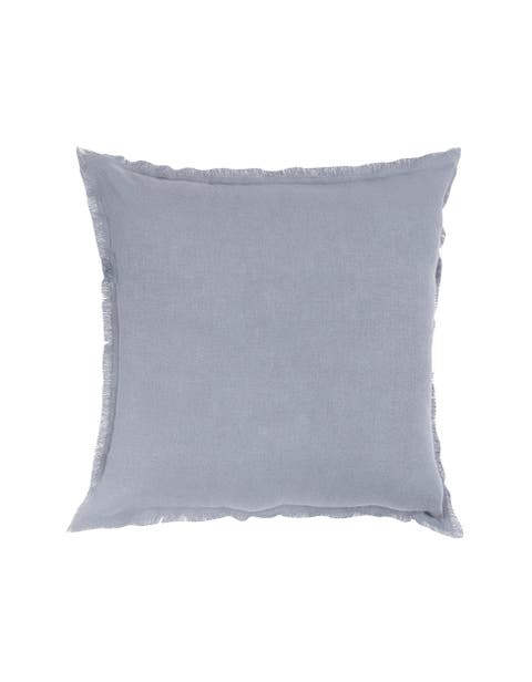 Soft Fringe Linen Pillow with Down Insert