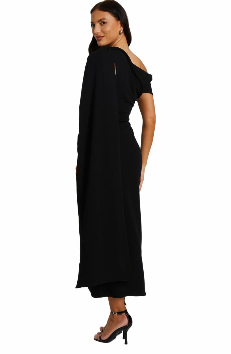 QUIZ Scuba Crepe Off the Shoulder Sash Maxi Dress, Alternate, color, 