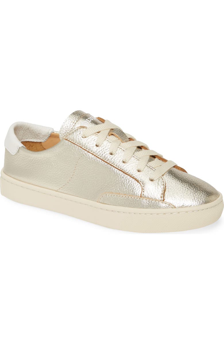 Soludos Ibiza Metallic Lace-Up Sneaker, Main, color,