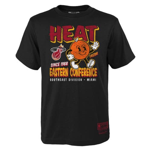 Mitchell & Ness Kids' Youth Black Miami Heat Concession Food Character T-shirt
