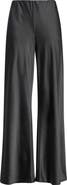 Open Edit Satin Wide Leg Pull On Pants