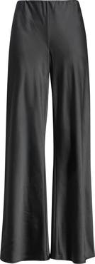 Open Edit Satin Wide Leg Pull On Pants