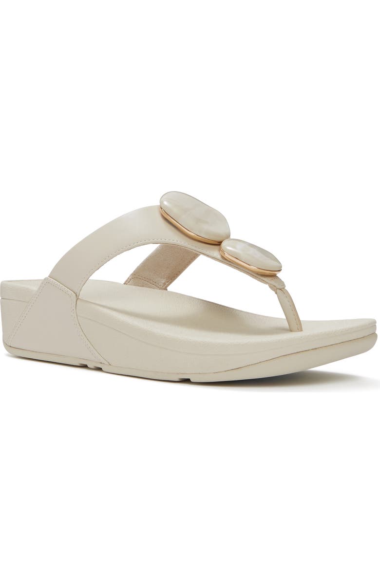 FitFlop Lulu Marbled-Stone Toe-Post, Main, color, Paris Beige