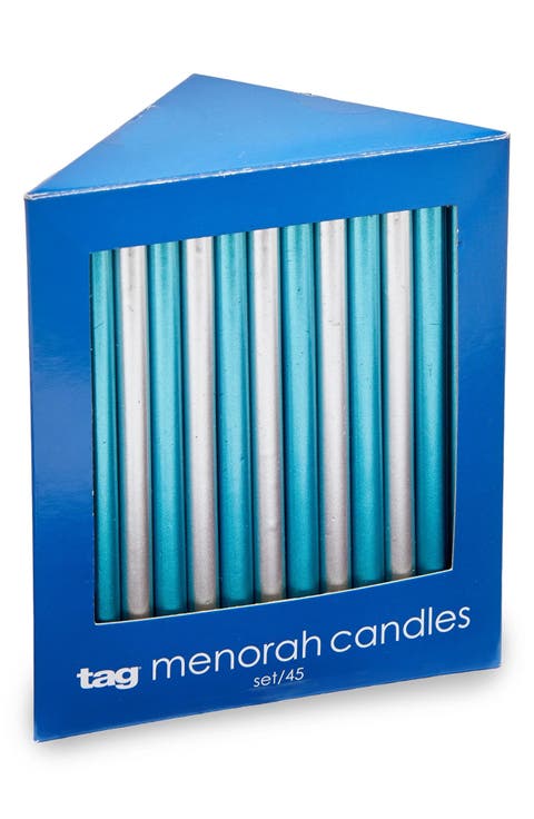 Hanukkah Metallic Taper Candles
