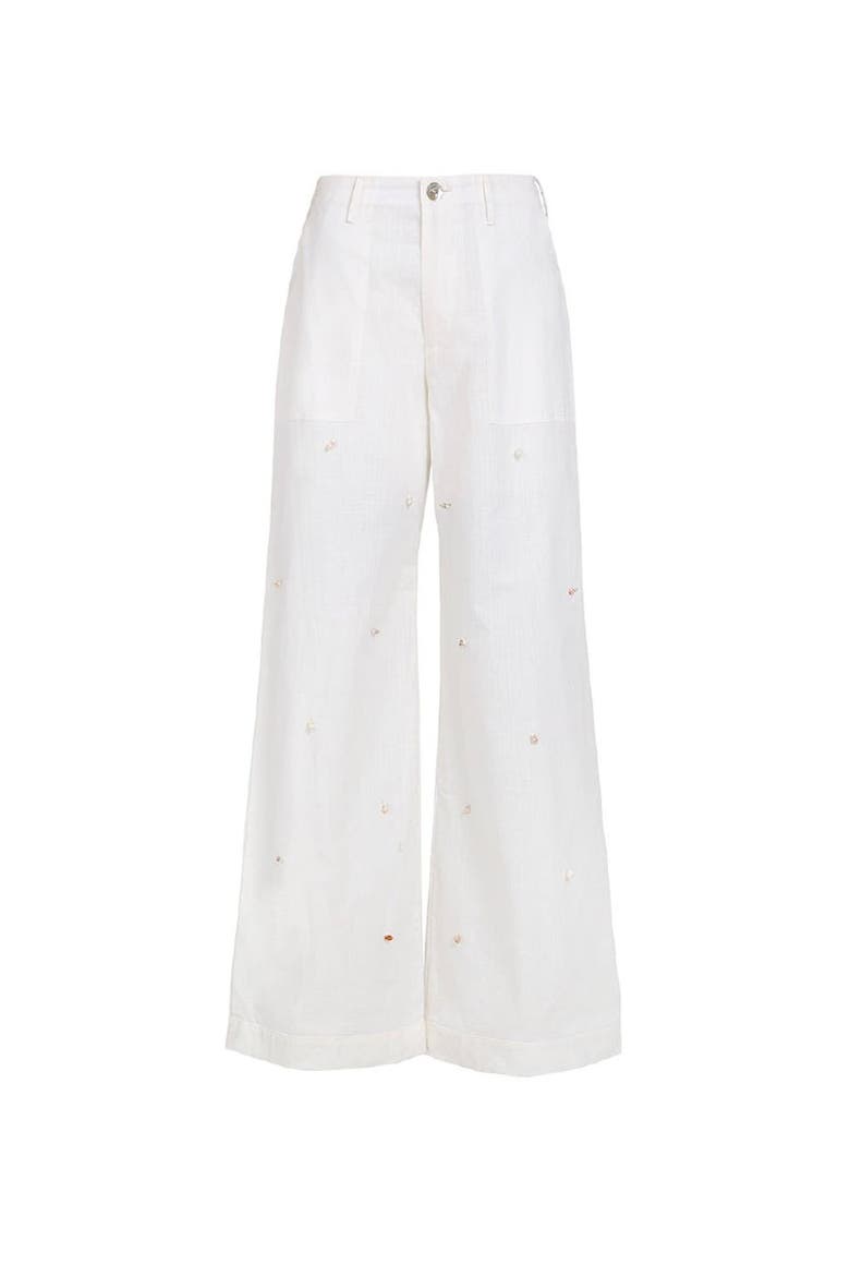 Shell Tides Becca Wide Leg Pants, Alternate, color, Off White