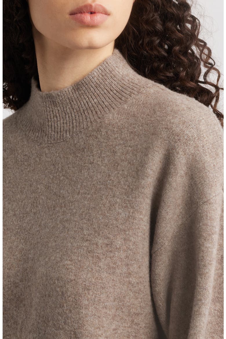 Mock Neck Sweater, Alternate, color, GREY MEDIUM DUSTY