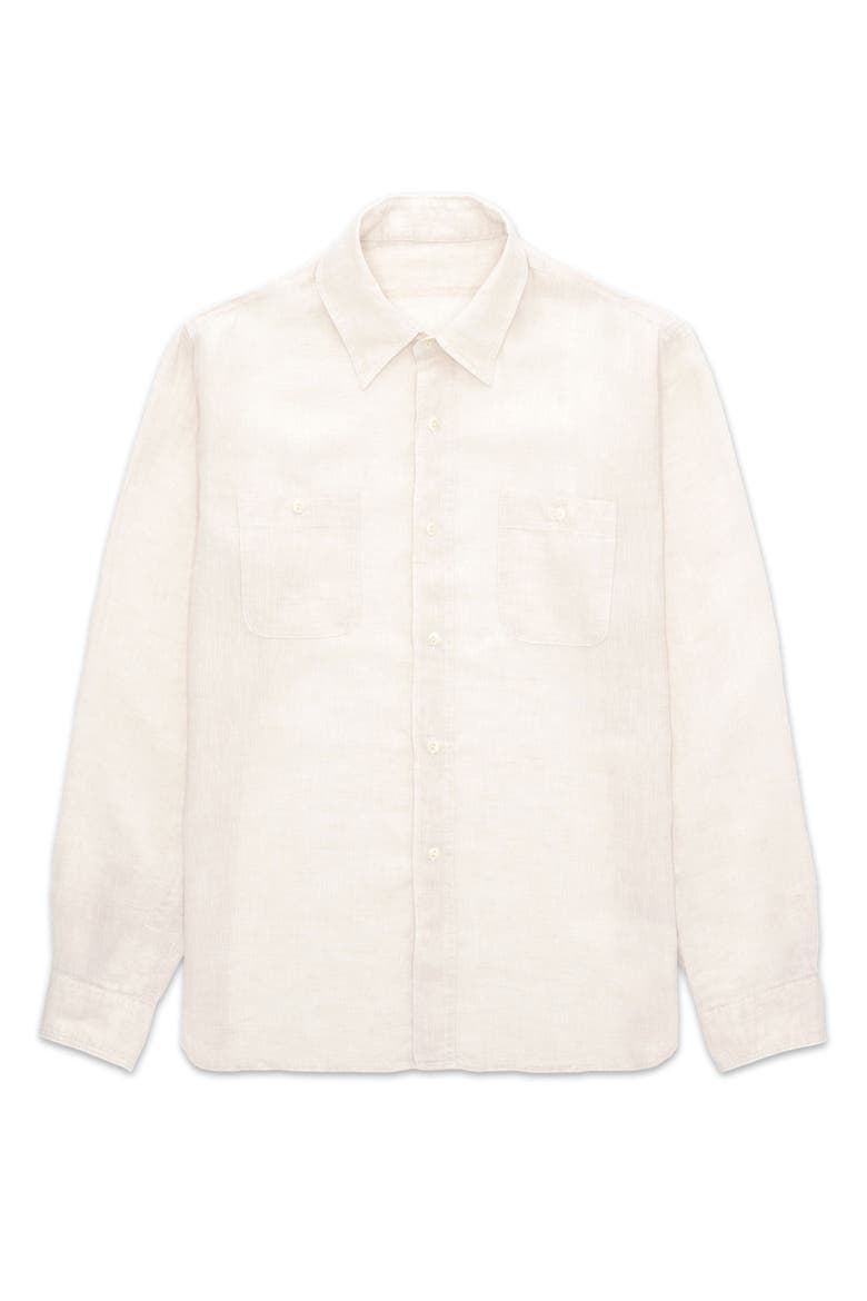 Work Linen Shirt, Main, color, NATURAL