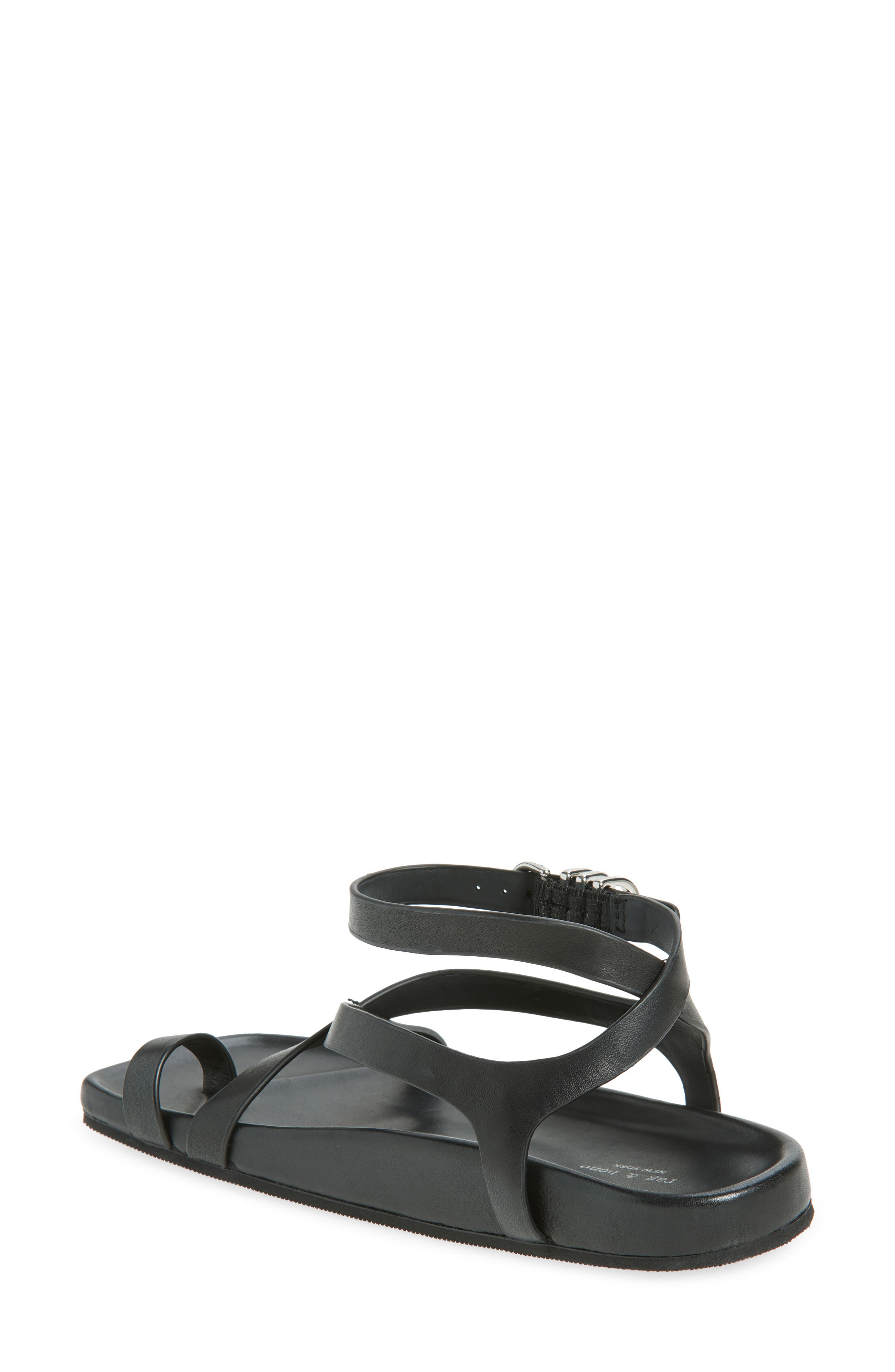 rag & bone Rue Ankle Strap Sandal, Alternate, color, Black