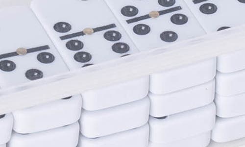 Shop Bey-berk Acrylic Domino Set In White