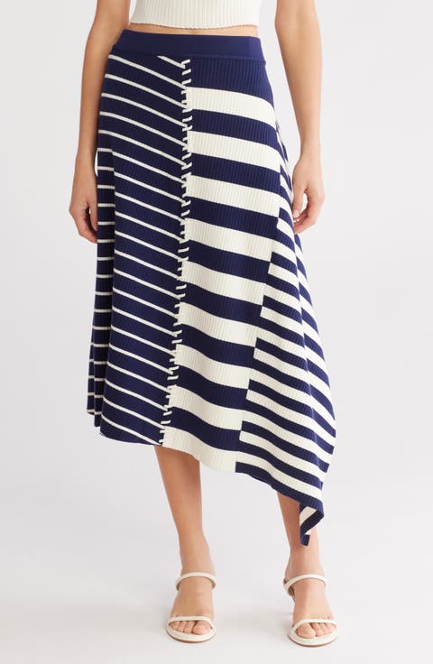Braylon Asymmetric Midi Skirt