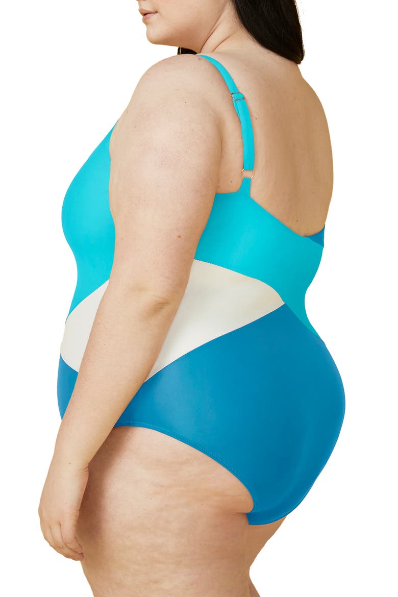The Marina One-Piece Swimsuit, Alternate, color, BLUE