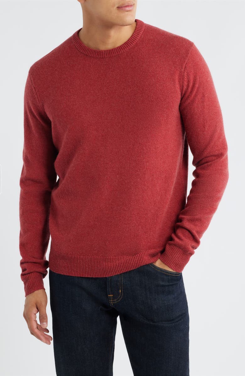 Peter Millar Crown Crafted Merino Wool Blend Sweater, Main, color, Garnet