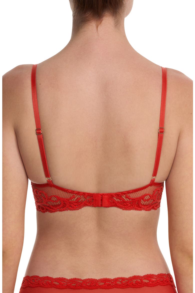 Feathers Plunge T-Shirt Basics Bra, Alternate, color, PAPRIKA