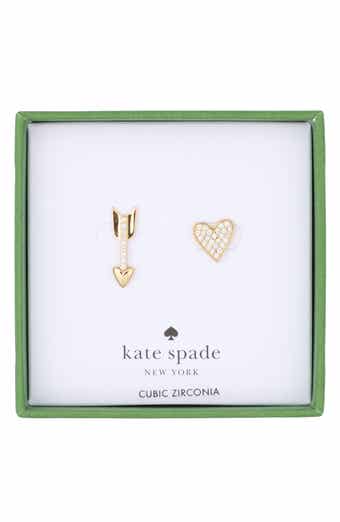 Cubic Zirconia Asymmetrical Heart Stud Earrings