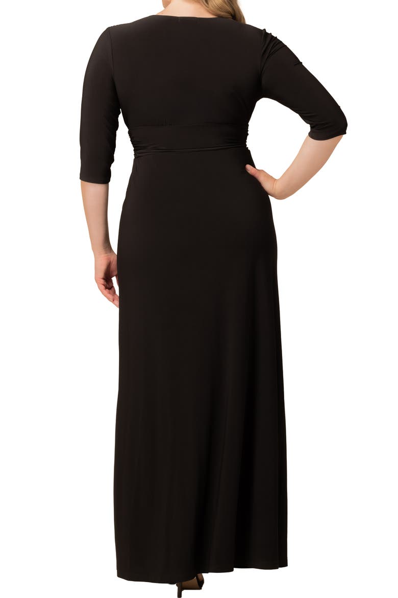 Evening Romance Stretch Jersey Gown, Alternate, color, BLACK NOIR