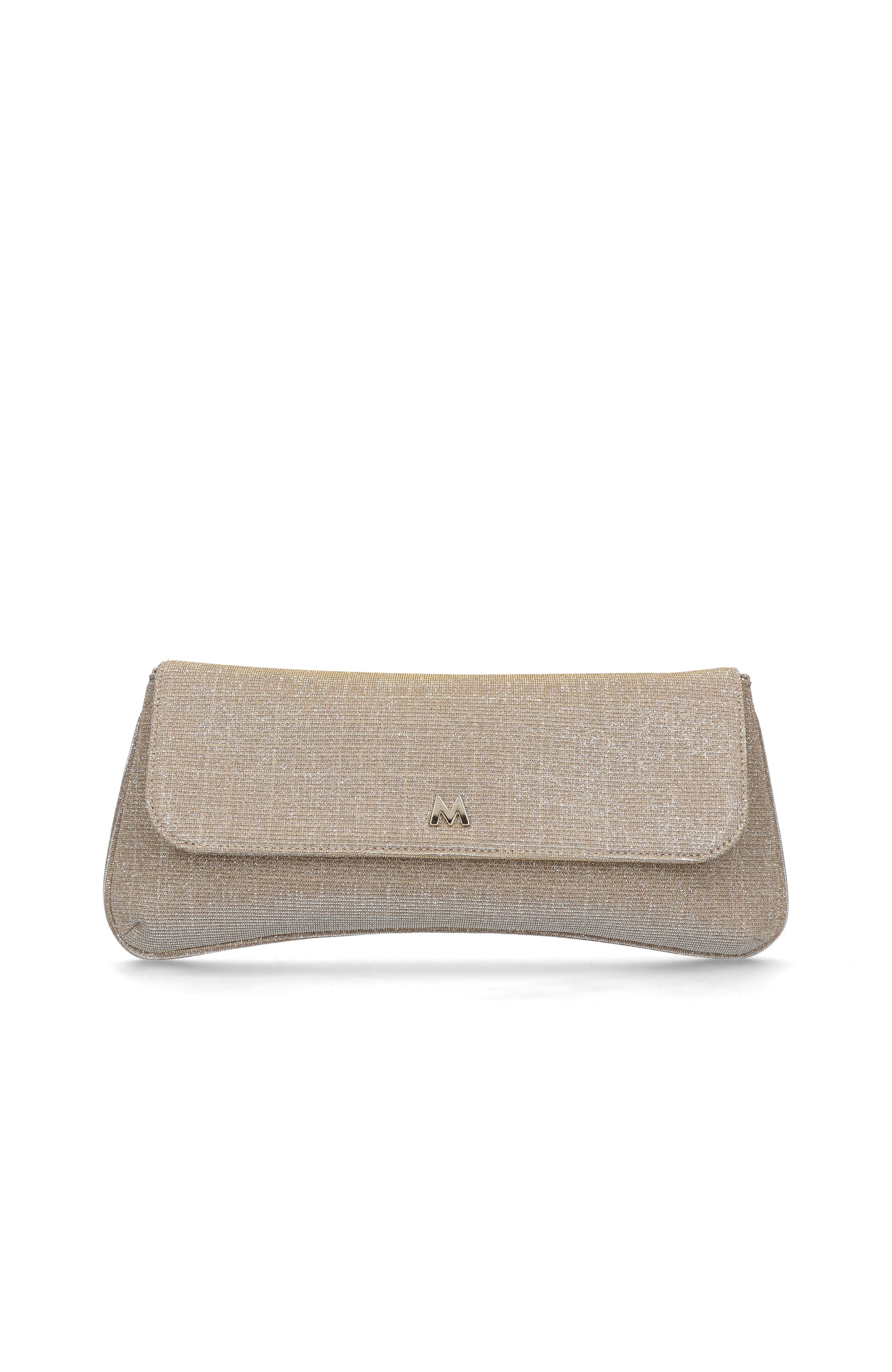 MASCARO Medium Clutch With Cross Body Chain Strap, Alternate, color, Champagne Gold