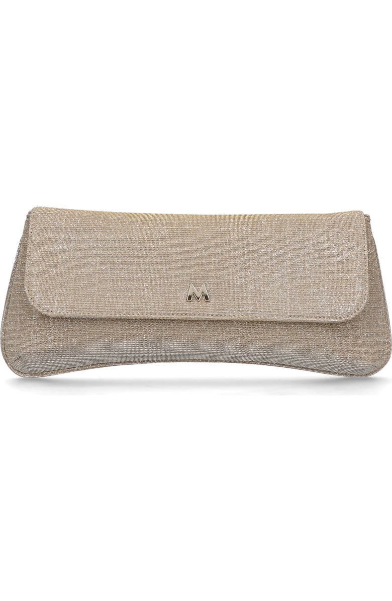MASCARO Medium Clutch With Cross Body Chain Strap, Alternate, color, Champagne Gold