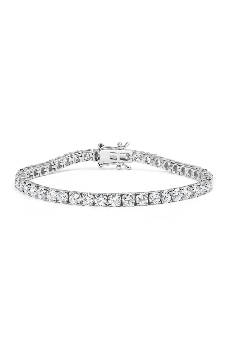 Haus of Brilliance 10K White Gold 2.0 Cttw Prong Set 7.25" Classic Diamond Tennis Bracelet, Main, color, White