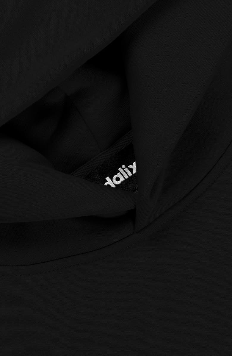 Dalix Ghost Relaxed Midweight Fleece Pullover Hoodie, Alternate, color, Black