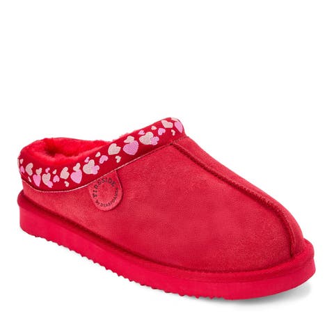Fireside Greta Genuine Shearling Clog Slipper with Embroidery (Women)