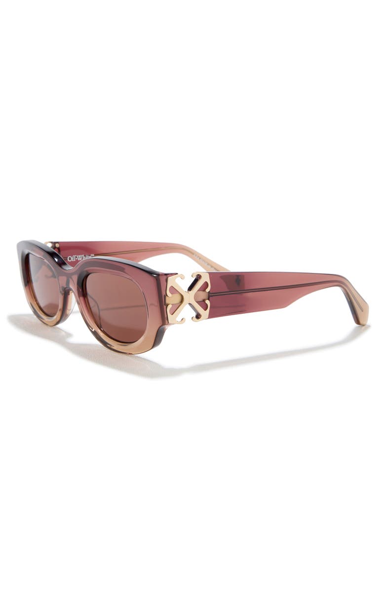 Off-White Palmer 52mm Gradient Cat Eye Sunglasses, Alternate, color, Gradient Burgundynude