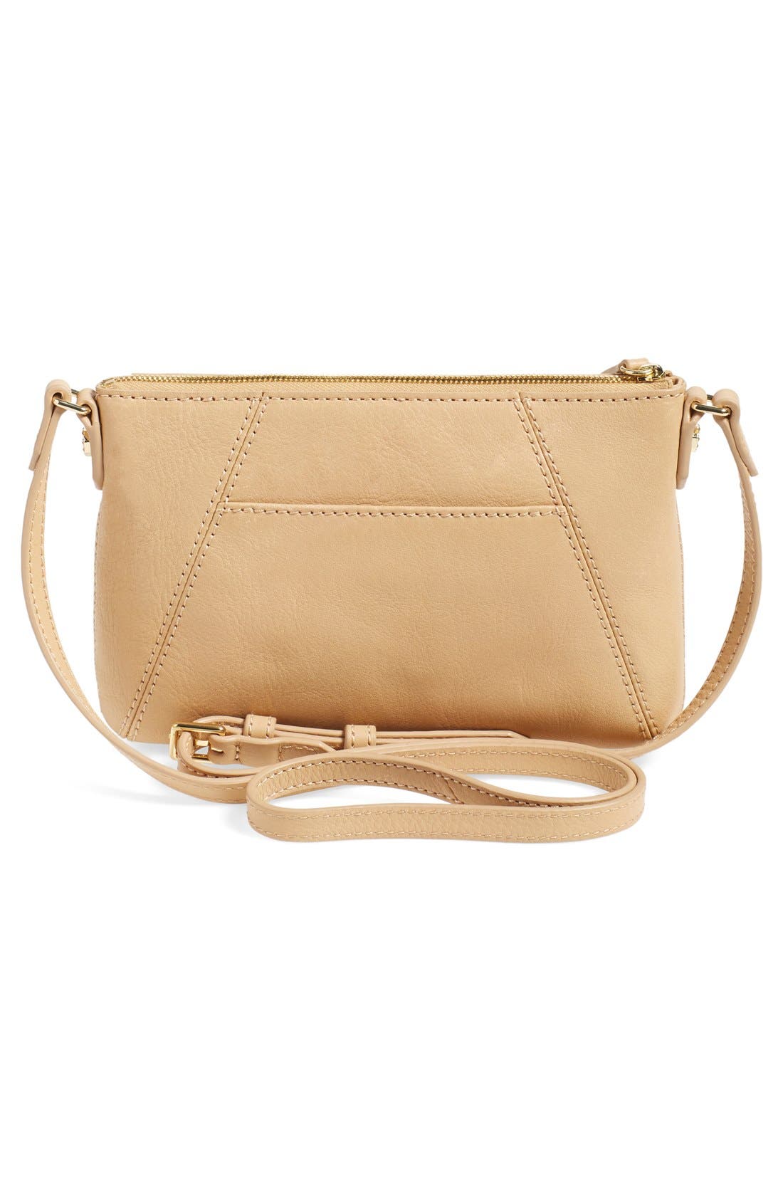 'Micro Cynnie' Leather Crossbody Bag, Alternate, color, NATURAL