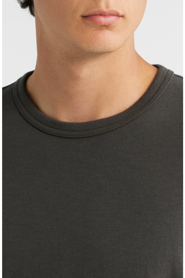 Long Sleeve Slub Cotton Crewneck T-Shirt, Alternate, color, BLACK RAVEN