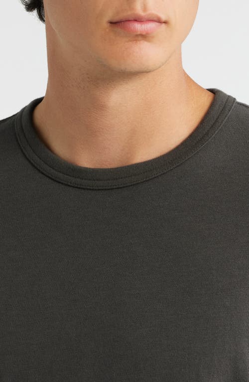 Treasure & Bond Long Sleeve Slub Silk Crewneck T-shirt In Gray