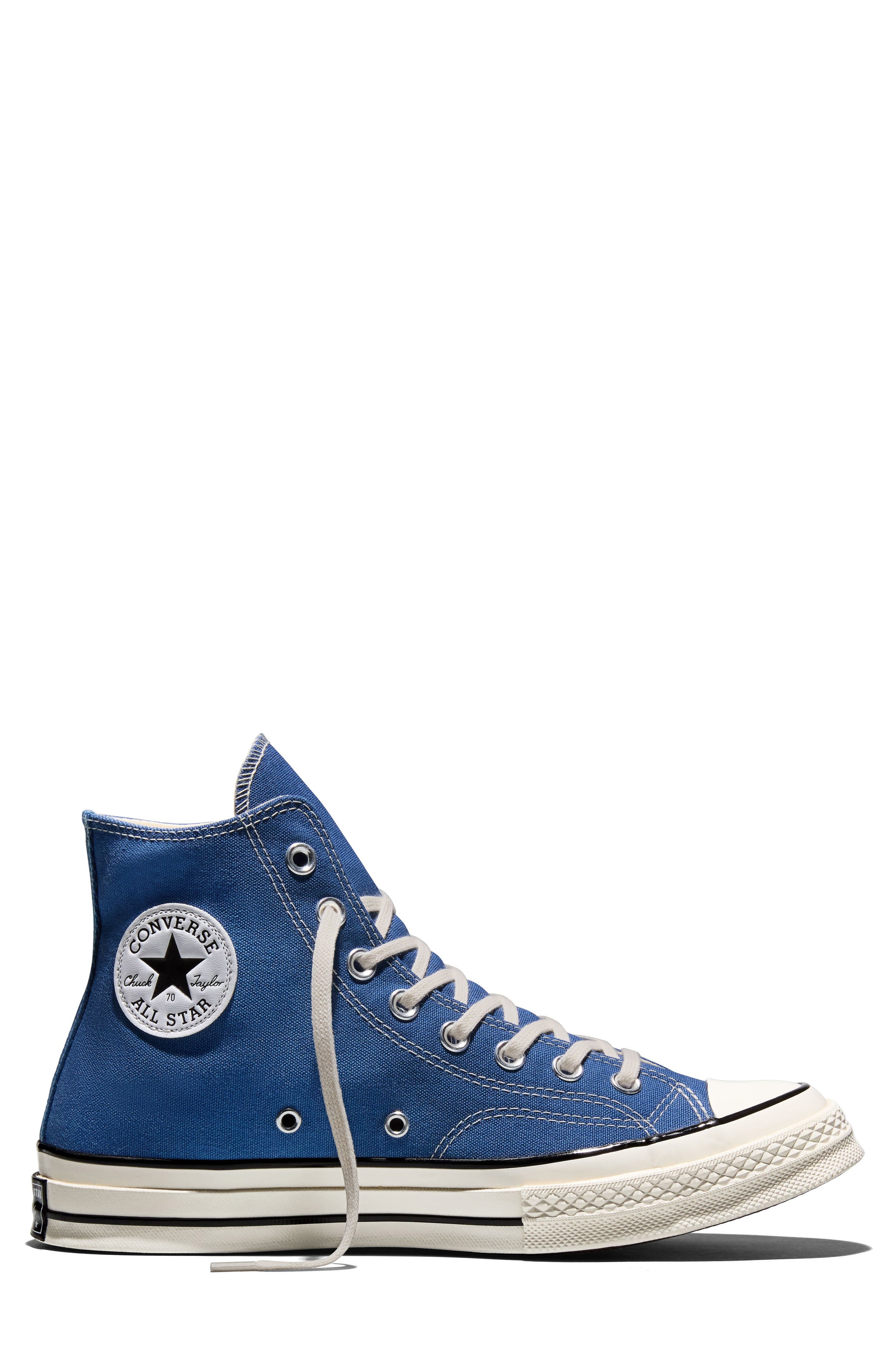 Chuck 70 High Top Sneaker, Alternate, color, ARMOR BLUE/ EGRET/ BLACK