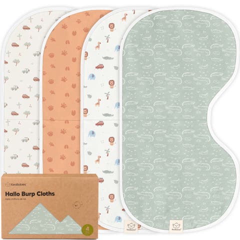4-Pack Hallo Burp Cloths