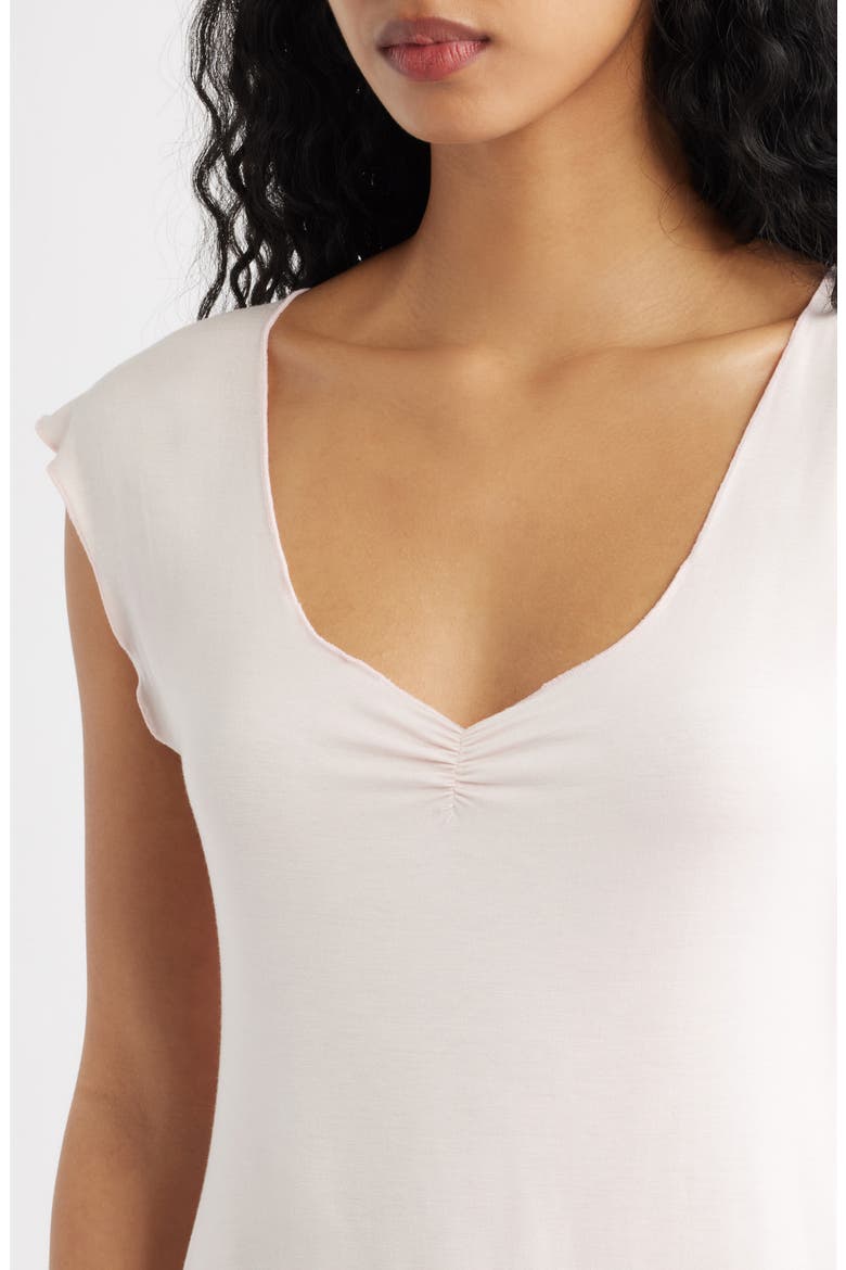 Georgia Deep V-Neck Minidress, Alternate, color, BABY PINK