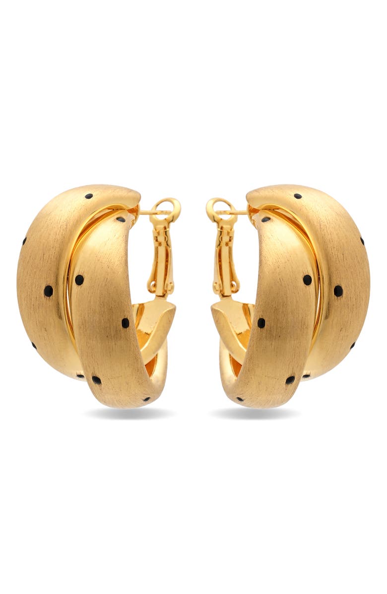 EYE CANDY LOS ANGELES Lousia Hoop Earrings, Alternate, color, Gold