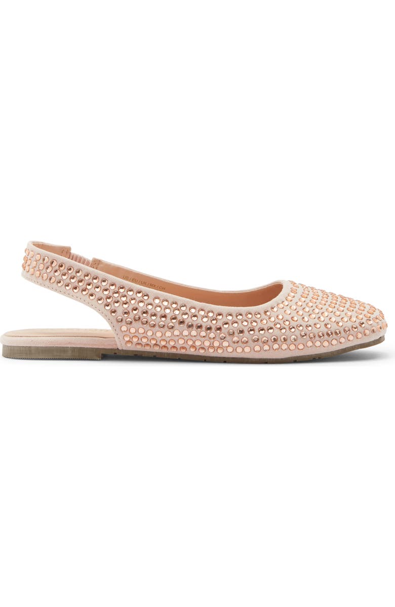 Reaction Kenneth Cole Esme Rhinestone Embellished Slingback Flat, Alternate, color, Blush Microsuede