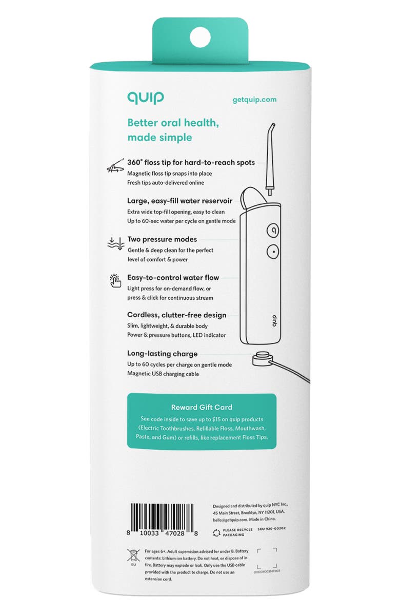 QUIP Rechargeable Water Flosser, Alternate, color, Copper