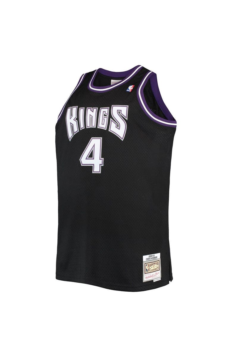 Mitchell & Ness Men's Mitchell & Ness Chris Webber Black Sacramento Kings Big & Tall 2000-01 Hardwood Classics Swingman Jersey, Alternate, color, 