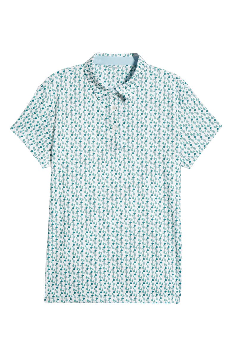 Swannies Tori Print Polo Shirt, Alternate, color, Sage