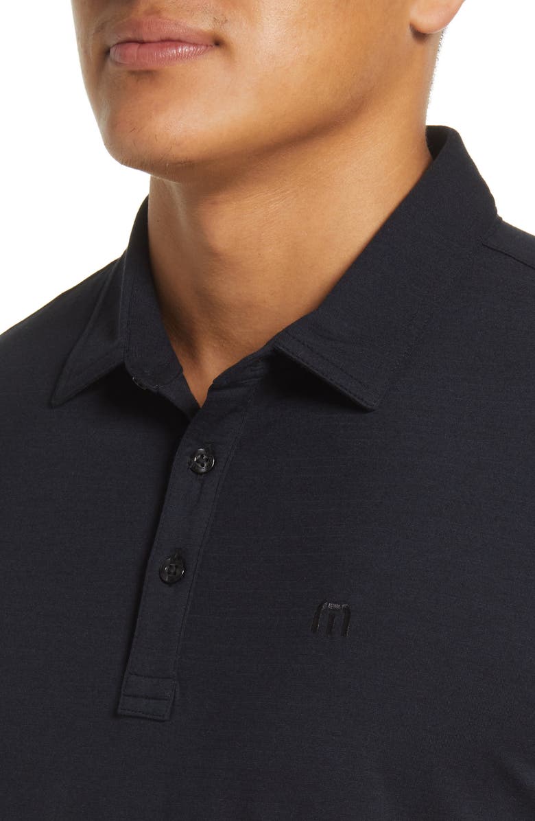TravisMathew The Heater Solid Short Sleeve Performance Polo, Alternate, color, Black