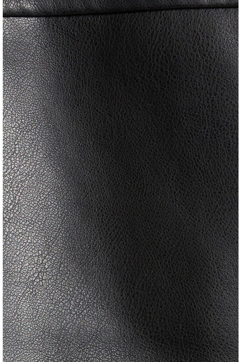 Crop Faux Leather Jacket, Alternate, color, BLACK