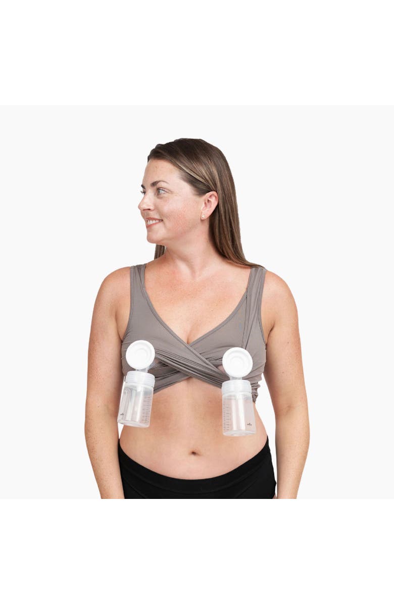 LARKEN X Nursing + Hands - Free Pumping Bra Bundle, Alternate, color, Stone + Black