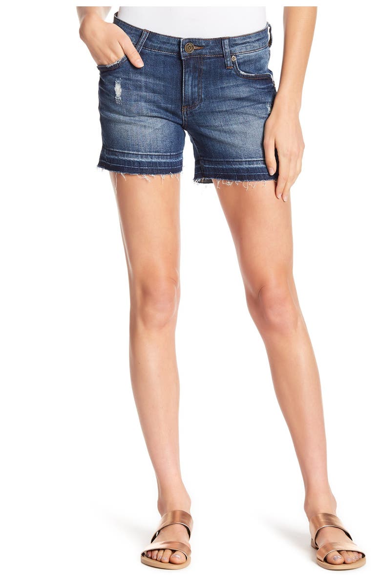 KUT from the Kloth Raw Hem Denim Shorts, Alternate, color, 