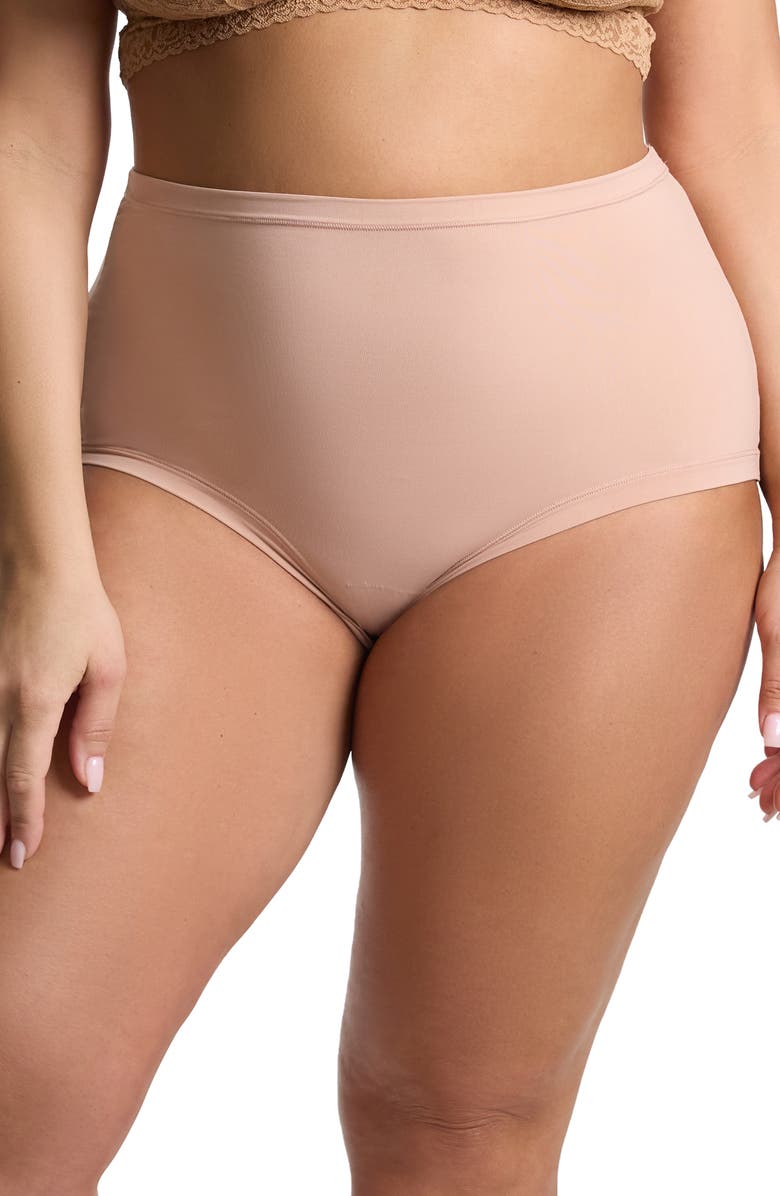 Hanky Panky OG High Waist Boyshorts, Main, color, Almond Milk Brown