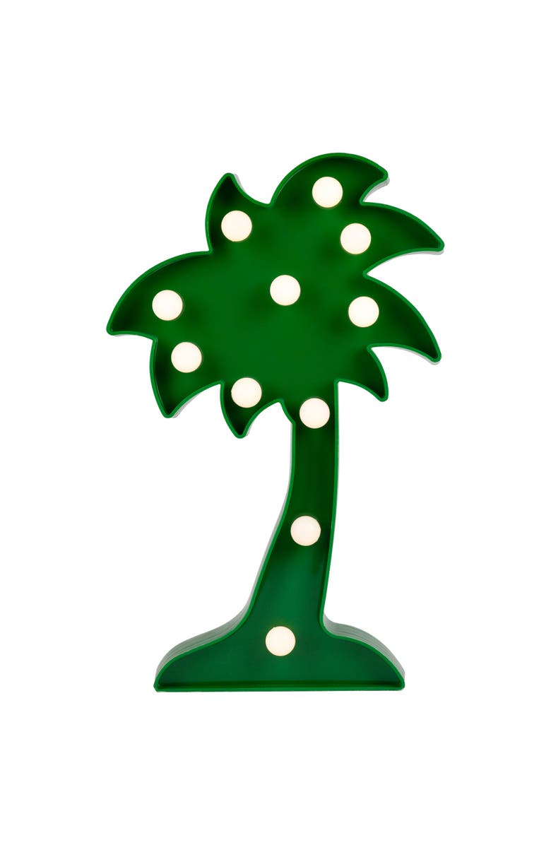 Northlight LED Lighted Palm Tree Marquee Wall Art - 10" - Green, Alternate, color, Green