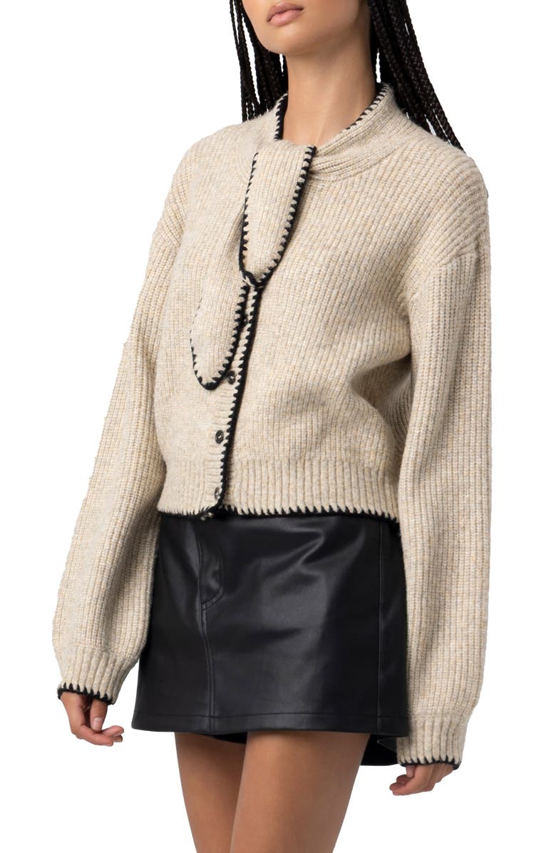 BLANKNYC Tie Neck Cardigan, Alternate, color, Opening Act