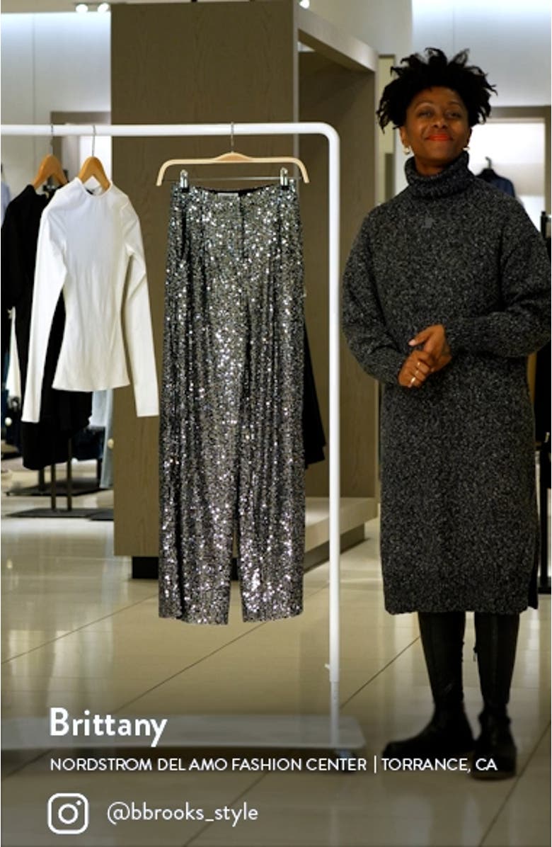 Sequin Wide Leg Trousers, sales video thumbnail